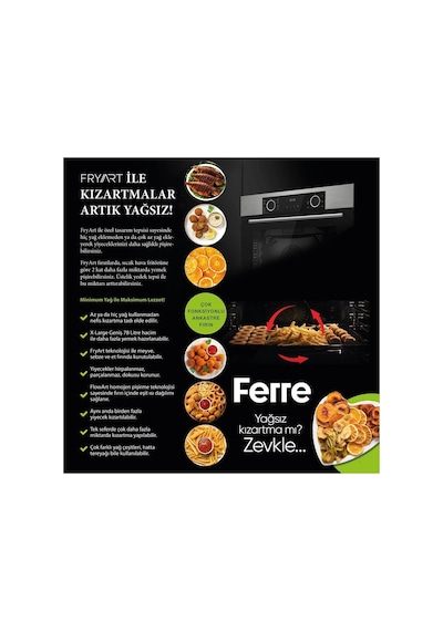 Fryart XE63CPR-BL138-D065 Gri Cam Ankastre Set