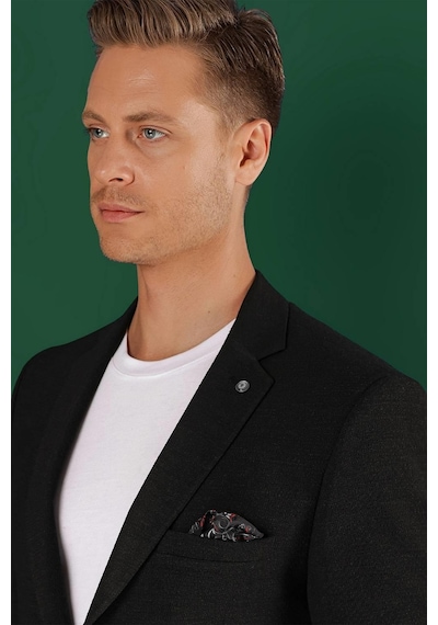 Efor C 640 Slim Fit Siyah Spor Ceket Siyah