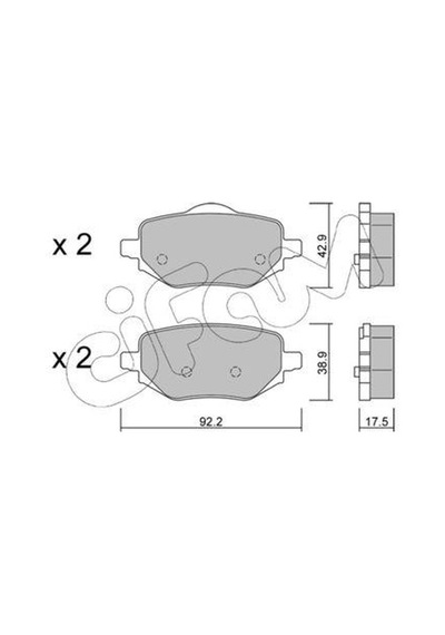 Cıfam Arka Fren Balatası Otomatik El Freni Corsa F-c4-208-2008-ds3 822-1323-0 1643574280 1680301680