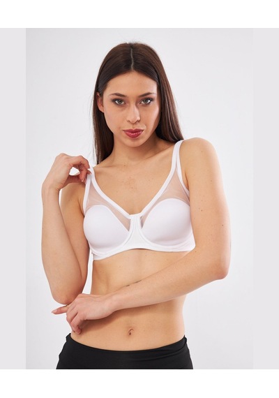 Le Jardin Linda Tül Detaylı Toparlayıcı İnce Soft Cup Sütyen B-c Beyaz