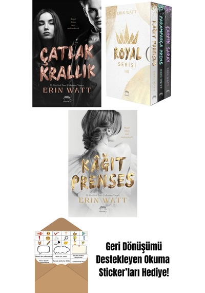Düşmüş Vâris Royal Serisi 5. Kitap + Lekeli Taç Royal Serisi 4. Kitap + Royal Serisi Kutulu Set 3 Kitap
