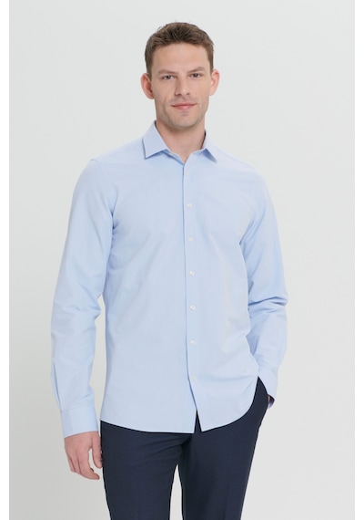 AC&Co / Altınyıldız Classics Erkek Acık Mavı Pamuklu Slim Fit Dar Kesim Klasik Yaka Armürlü Gömlek Acık Mavı AC&Co / Altınyıldız Classics Erkek Acık Mavı Pamuklu Slim Fit Dar Kesim Klasik Yaka Armürlü Gömlek Acık Mavı