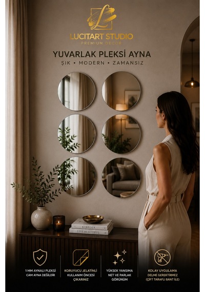 Lucitart 1 Adet Yuvarlak Dekoratif Pleksi Duvar Dekoru Kendinden Yapışkanlı 1 Mm Pleksi 9 Renk 10x10, 15x15, 20x20, 25x25, 30x30 Cm Füme Lucitart 1 Adet Yuvarlak Dekoratif Pleksi Duvar Dekoru Kendinden Yapışkanlı 1 Mm Pleksi 9 Renk 10x10, 15x15, 20x20, 25x25, 30x30 Cm Füme