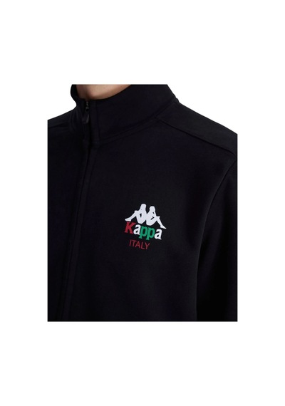 Kappa Authentic İtaly Full Zip Erkek Mavi Comfort Fit Fermuarlı Eşofman Üstü Sİyah