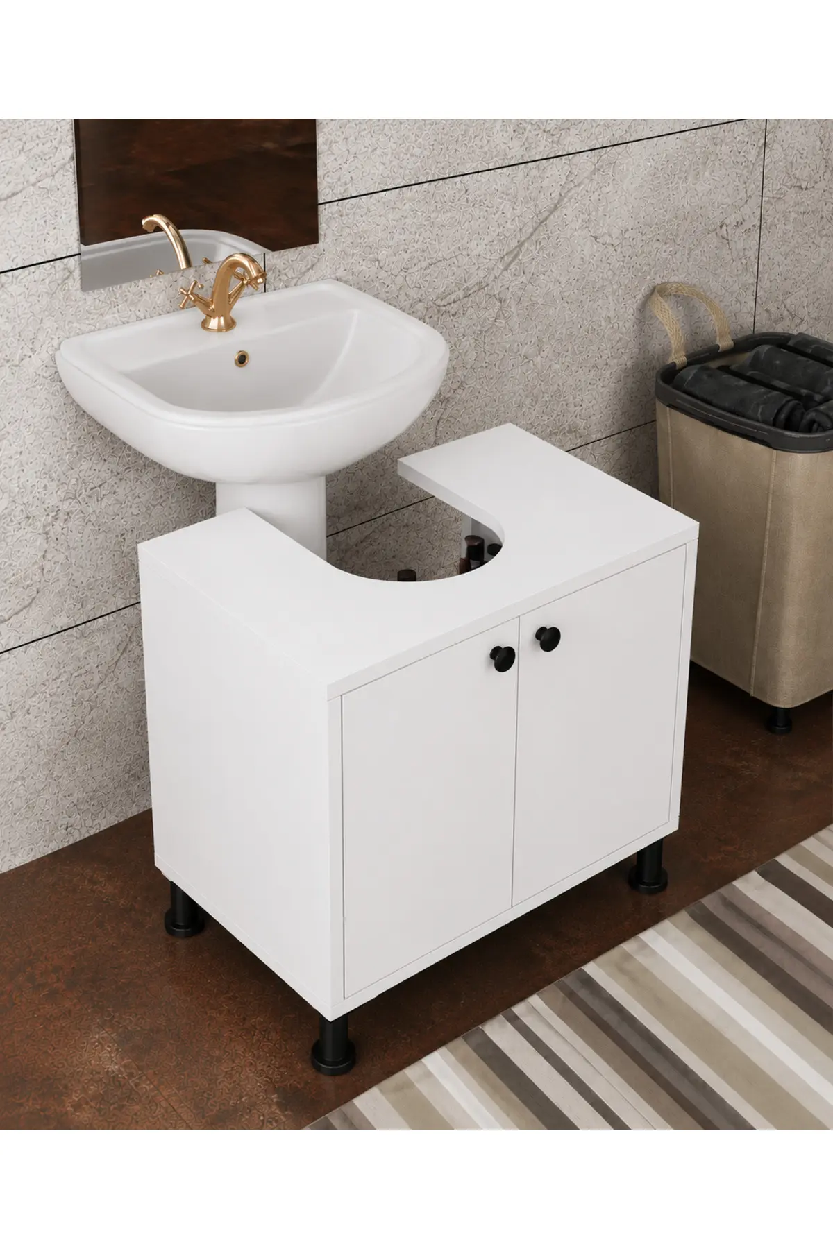 Asya Banyo Dolabı,lavabo Altı Dolap,ayaklı Lavabo Dolabı,modern Lavabo Altı Ünite %100 Mdf Beyaz Asya Banyo Dolabı,lavabo Altı Dolap,ayaklı Lavabo Dolabı,modern Lavabo Altı Ünite %100 Mdf Beyaz
