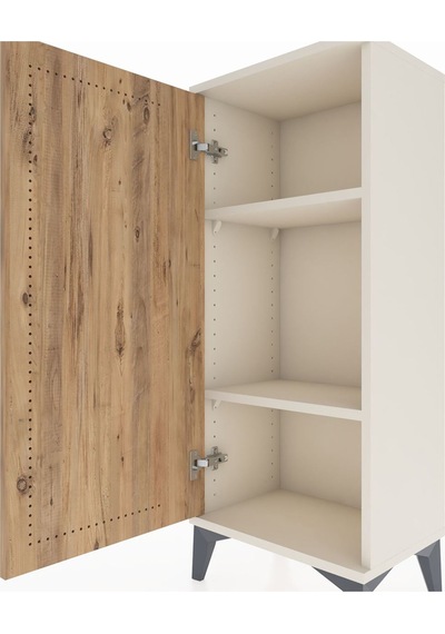 Arges Komodin 2 Raflı Tek Kapaklı 44x30x106 Aytaşı-çam Aytaşı