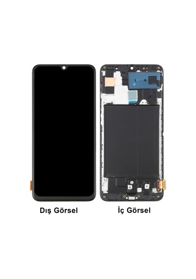 Teknonet Samsung Galaxy A70 Uyumlu Oled Lcd+dokunmatik+çıtalı - Siyah
