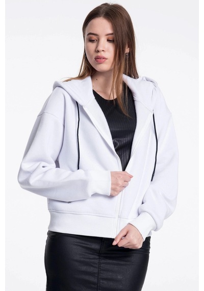 Caya Beyaz Kadın Sweatshirt Beyaz