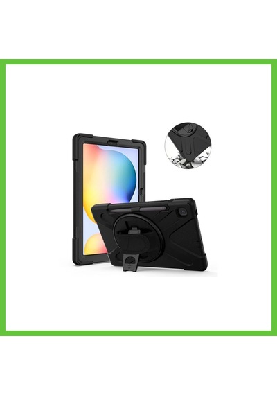 Bezos Samsung Galaxy Uyumlu P610 Tab S6 Lite 10.4 Kılıf Amazing Tablet Kapak - Siyah Dmc