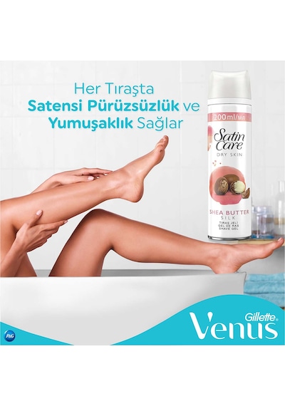 Gillette Satin Care Tıraş Jeli Kuru Ciltler 200 ML