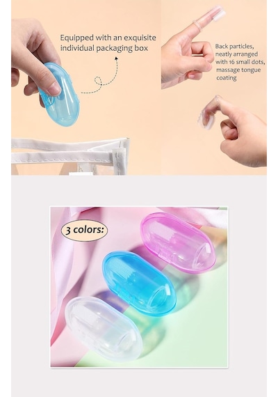1 Paket Kullanışlı Bebek Parmak Diş Fırçası Yumuşak Silikon Bebek Eğitim Diş Fırçası Saklama Kutulu Diş Fırçası Bebek Diş Temizleme Masajı Ağız Bakımı Beyaz