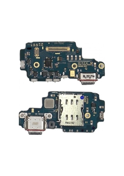 Gmr Samsung Uyumlu S22 Ultra Ful Soket Şarj Bordu Mavi