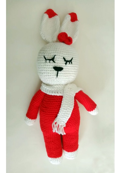 Amigurumi Oyuncak Uyku Tavşanı Sağlıklı Oyuncak El Örgüsü