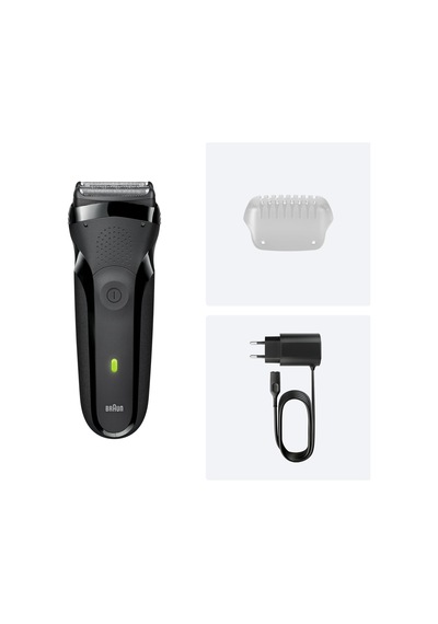 Braun Series 3 Erkek Elektrikli Tıraş Makinesi - 3 Esnek Bıçaklı Tıraş Makinesi, 30 Dakika Pil Ömrü, Erkekler İçin Kuru Tıraş Makinesi - 300'ler, Gri Braun Series 3 Erkek Elektrikli Tıraş Makinesi - 3 Esnek Bıçaklı Tıraş Makinesi, 30 Dakika Pil Ömrü, Erkekler İçin Kuru Tıraş Makinesi - 300'ler, Gri