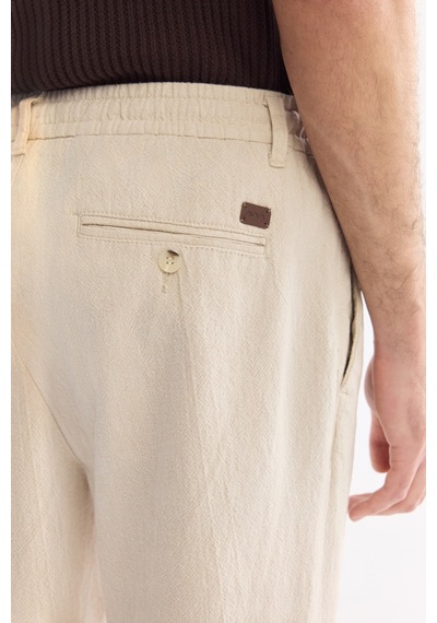 Avva Erkek Bej Beli Bağcıklı Keten Karışımlı Chino Relaxed Fit Pantolon B003036 Avva Erkek Bej Beli Bağcıklı Keten Karışımlı Chino Relaxed Fit Pantolon B003036