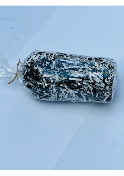 Siyah Beyaz Z Zigzag Kırpık Kağıt 500 Gr Hediye Kutu İçi Dolgu & Süsleme