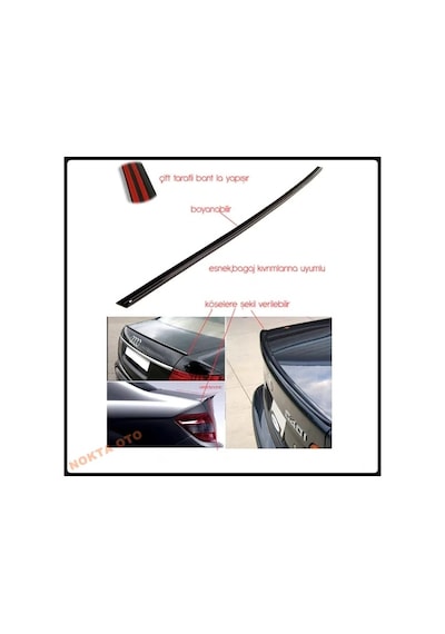 Fıat Linea Uyumlu Bagaj Üstü Spoiler 3.6Cm X 135Cm