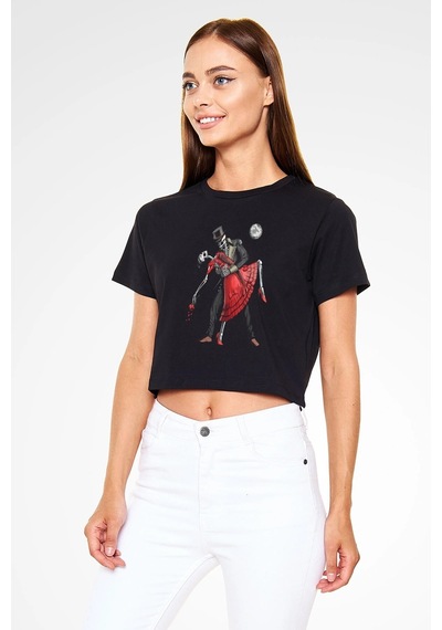 Startmore Adrift Tango Siyah Crop Top T-shirt Siyah