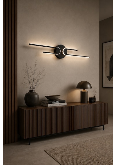 Mino Modern Led Duvar Apliği Günışığı Siyah