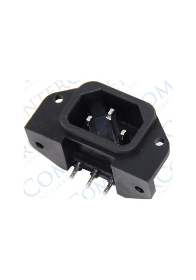 C14 Power Soket Erkek Kulaklı 90c Pcb Ic-212c