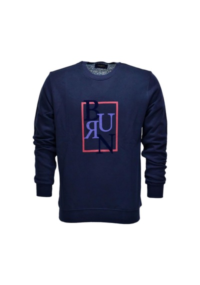 Erkek Baskılı Spor Sıfır Yaka Sweatshirt R2202 Bgl-st03189 001