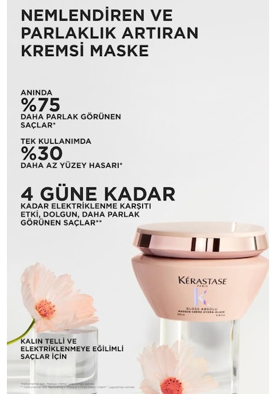 Kerastase Gloss Absolu Kalın Telli Ve Elektriklenmeye Eğilimli Saçlar Için Nemlendiren Maske 200 Ml