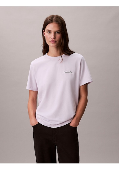 Calvin Klein Kadın Classic Grafik T-shirt-12870 Beyaz