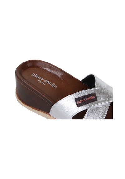Pierre Cardin 7010 Ortopedik Yüksek Topuk Kadın Terlik 867800000713 41 Gümüş Gümüş