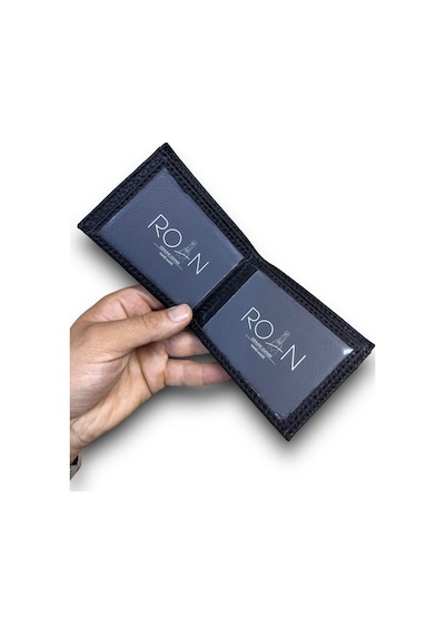 Roan Vegan Deri Cüzdan Portföy 9 Kredi Kartlik Bozuk Para Bölmeli Hediyelik Paketleme Lüx Şık Kutulu Siyah