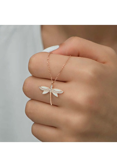 Gümüş Yusufçuk Kadın Kolye (546174280)