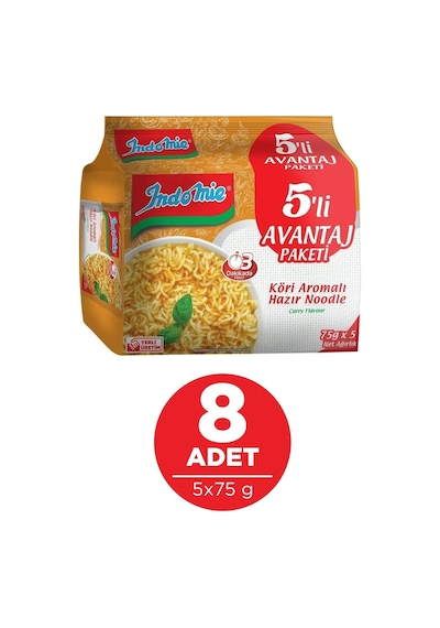 Indomie Körili Hazır Noodle 8'li 5 x 75 G