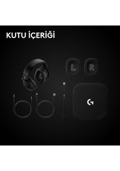 Logitech G Pro X3 Lightspeed Kablosuz Bluetooth Oyuncu Kulaklığı - Siyah
