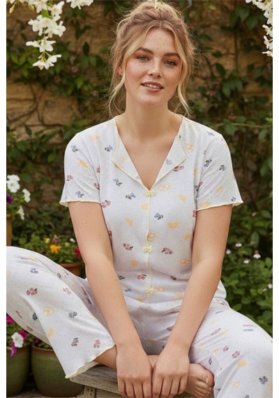 Siyah İnci Beden Fitilli Kaşkorse Örme Pijama Takım26120851 Beyaz Mavi Puan