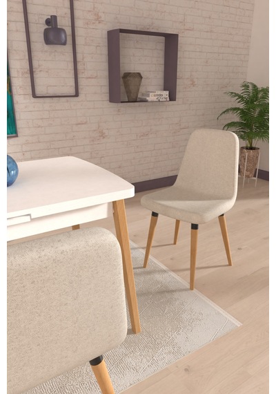 Vilinze Tosya Sandalye Avanos Ahşap Mdf Açılır Mutfak Masası Takımı - 70x120+30 Cm Krem Vilinze Tosya Sandalye Avanos Ahşap Mdf Açılır Mutfak Masası Takımı - 70x120+30 Cm Krem