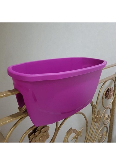 Balkon Saksısı 15,5 Lt 2 Adet Bordo Renk Zümrüt Saksı Çiçek Saksısı Plastik Saksı Bordo Diğer