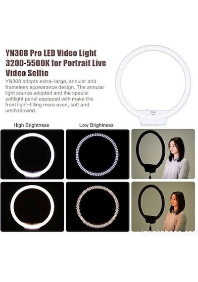 Yongnuo YN308 Bi-Color Ring Led Işık 3200 5500K
