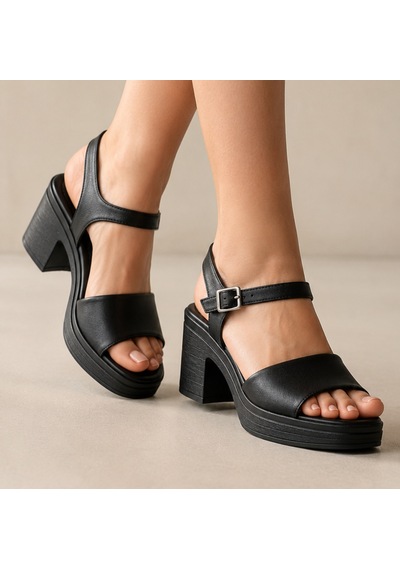 N Napa Shoe Np.15800.siyah.deri Sandalet