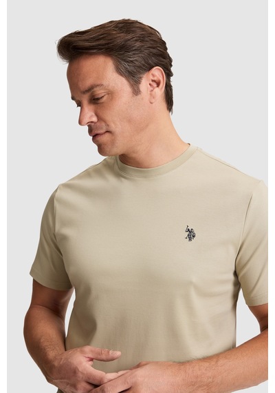 U.s. Polo Assn. Erkek Açık Haki Tişört Basic 50324944-vr183 Acık Hakı