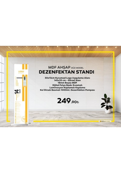 Letbil - El Dezenfektan Standı Mdf Düz Model - Sakarya Letbil - El Dezenfektan Standı Mdf Düz Model - Sakarya