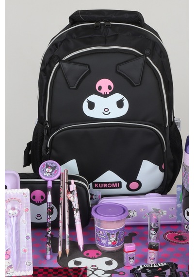 X Dekomus Lisanslı Kuromi Dark Delight Collection Full Kırtasiye Seti Okul Ve Kalem Çantası,beslenme Kabı,matara Altın