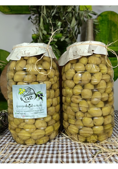 Aydın Yöresi Domat Cinsi Sofralık Tatlandırılmış Kırma Yeşil Zeytin 4 Kg