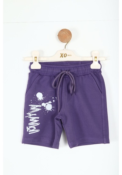 Xo Kids Erkek Çocuk Şort 1-5 Yaş 8277 Mor
