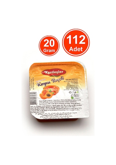 Kardeşler Şekerleme Piknik Kahvaltılık Kayısı Reçeli 112 x 20 G