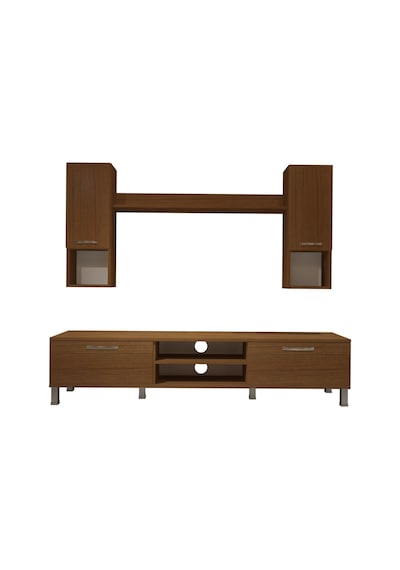 Decoraktiv Eko 5da Slm Dvd Krom Ayaklı Tv Ünitesi Tv Sehpası Ceviz