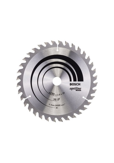 Ahşap İçin Daire Testere Bıçağı 190 Mm X 20/16 Mm 36 Diş