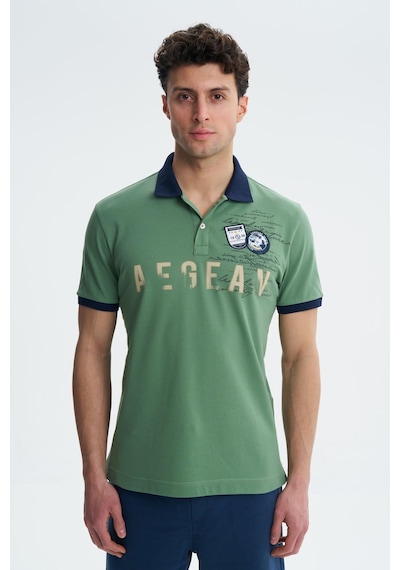 AR-MA Arma Erkek Regular Fit Likralı Pike Polo Yaka Tişört Y27374308601 Yeşil