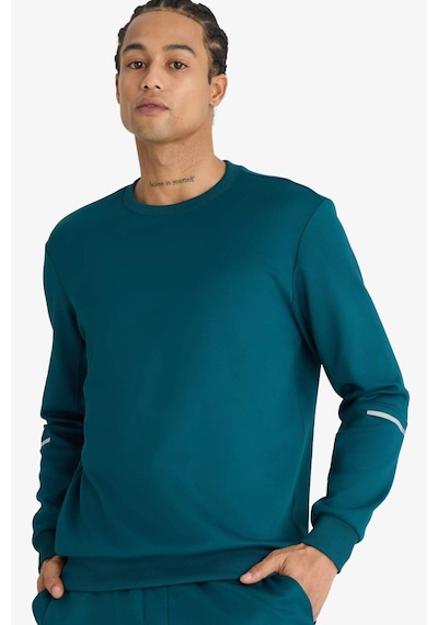 Defacto Defactofit Standart Fit Bisiklet Yaka Sporcu Sweatshirt F2379ax25wngn1040 Yeşil