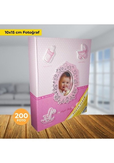 Aledo 10x15cm 200lük Bebek Fotoğraf Albümü Acr-pp46200-pembe