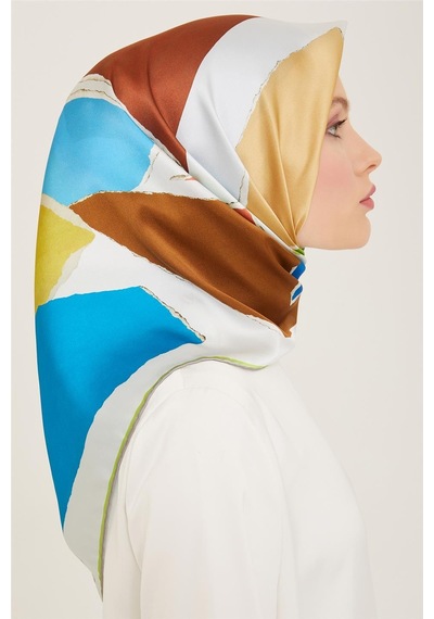 Armine Sura İpek Eşarp 24ya9125 34 - Desenli