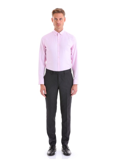 Hatemoğlu Pembe Comfort Fit Uzun Kollu Pamuklu Düz Casual Oxford Gömlek Pembe Hatemoğlu Pembe Comfort Fit Uzun Kollu Pamuklu Düz Casual Oxford Gömlek Pembe